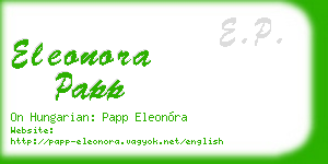 eleonora papp business card